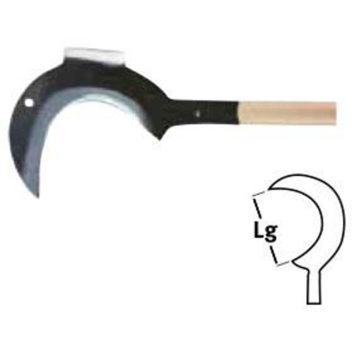 Leborgne Croissant 2 taillants - 20 cm - sans manche