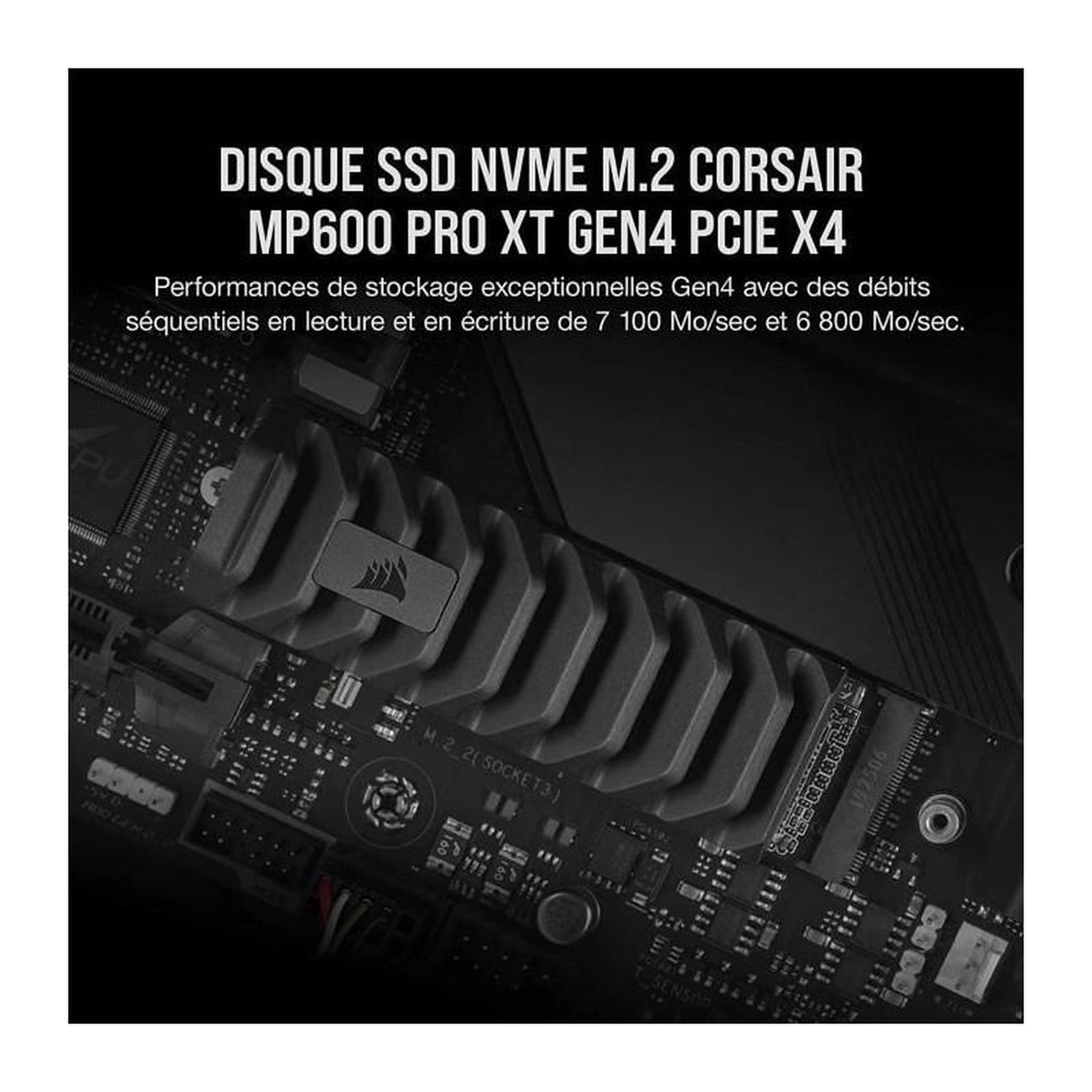 Voir la diapositive 2 : Corsair Corsair Disque SSD MP600 PRO XT - 2TB NVMe PCIe M.2 (CSSD-F2000GBMP600PXT)