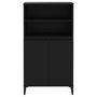 Voir la diapositive 3 : VIDAXL Buffet haut Noir 60x36x110 cm Bois d'ingenierie