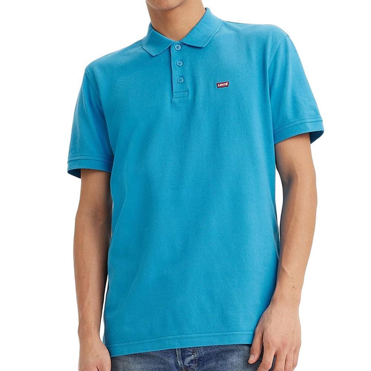 Levi's Polo Bleu Homme Levis Housemark