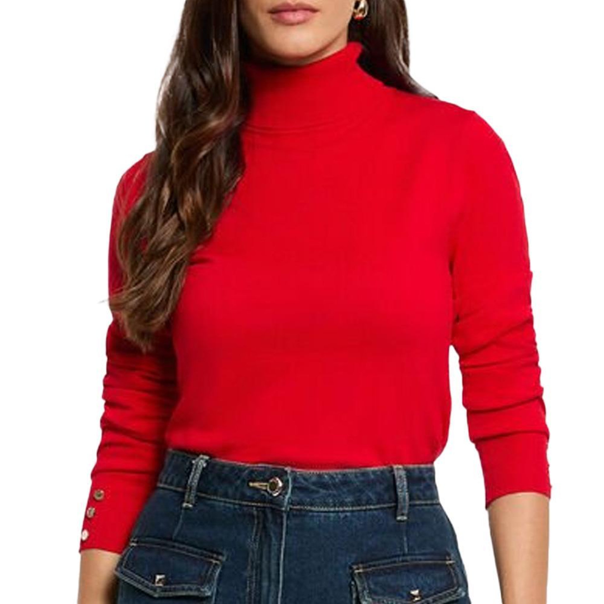 MORGAN Pull  Femme Morgan MFLORIA. Coloris disponibles : Rouge
