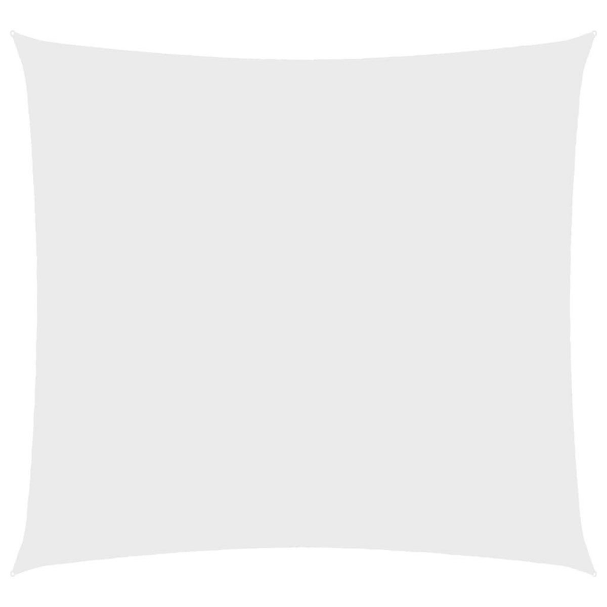 VIDAXL Voile de parasol Tissu Oxford carre 6x6 m Blanc