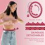 Voir la diapositive 5 : HOMCOM Hula Hoop fitness réglable dia. 45-106 cm - picots massage intégrés, segments amovibles - mauve