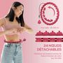 Voir la diapositive 5 : HOMCOM Hula Hoop fitness réglable dia. 45-106 cm - picots massage intégrés, segments amovibles - mauve