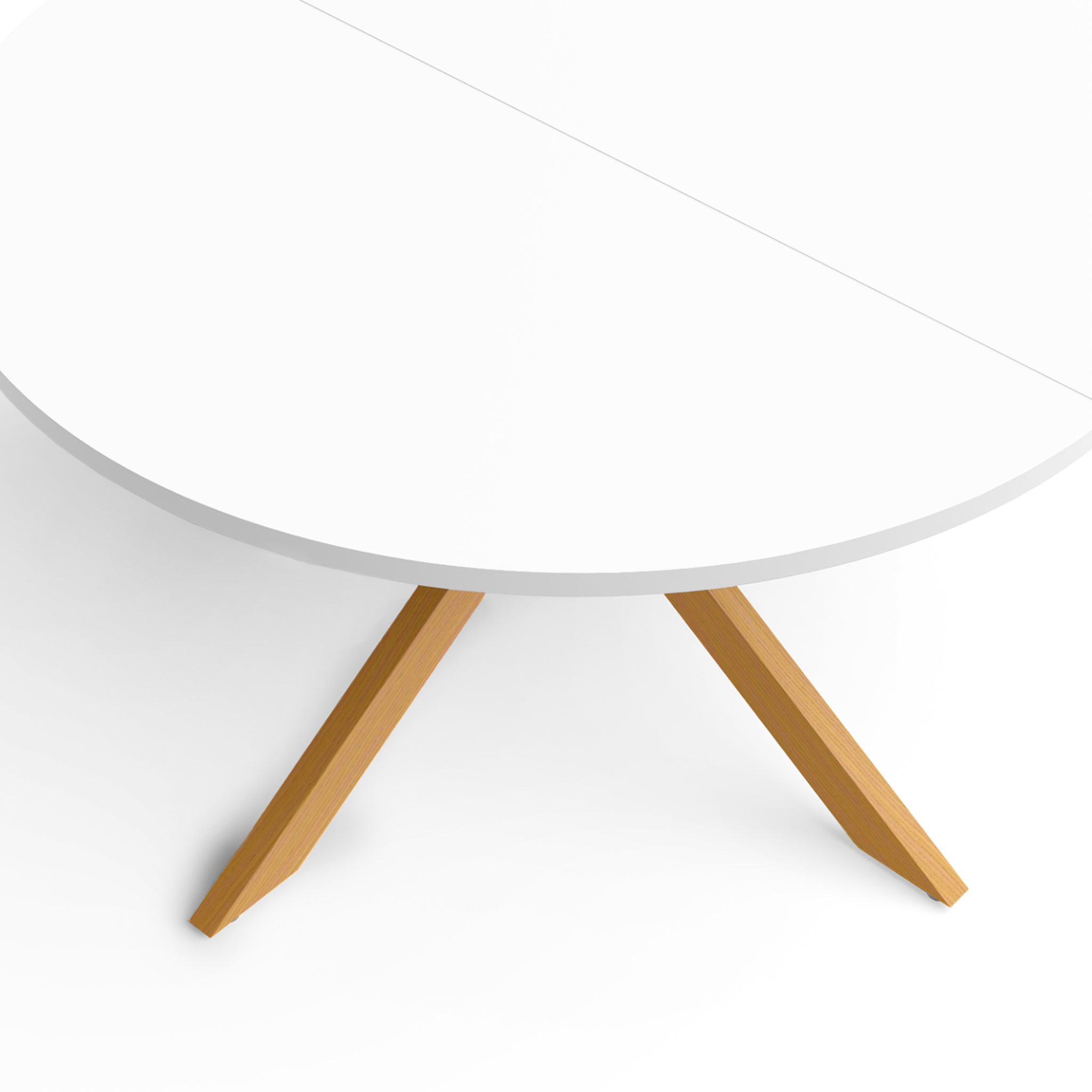 Voir la diapositive 5 : ID MARKET Table basse gisele ronde 70 cm pied araignée plateau blanc et pied effet bois