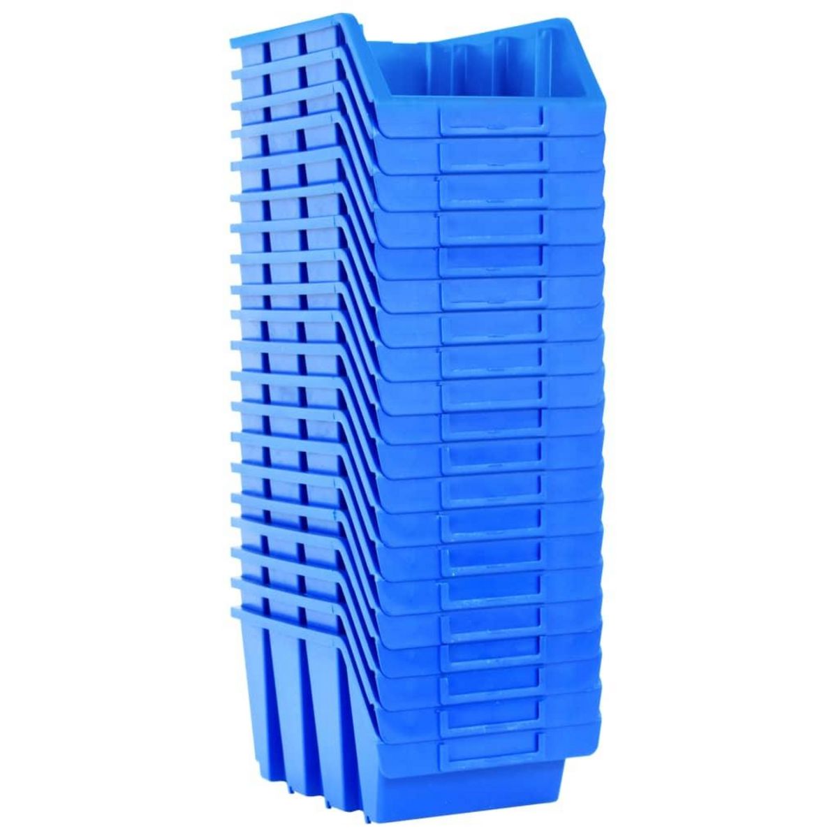VIDAXL Bacs de rangement empilables 20 pcs bleu plastique