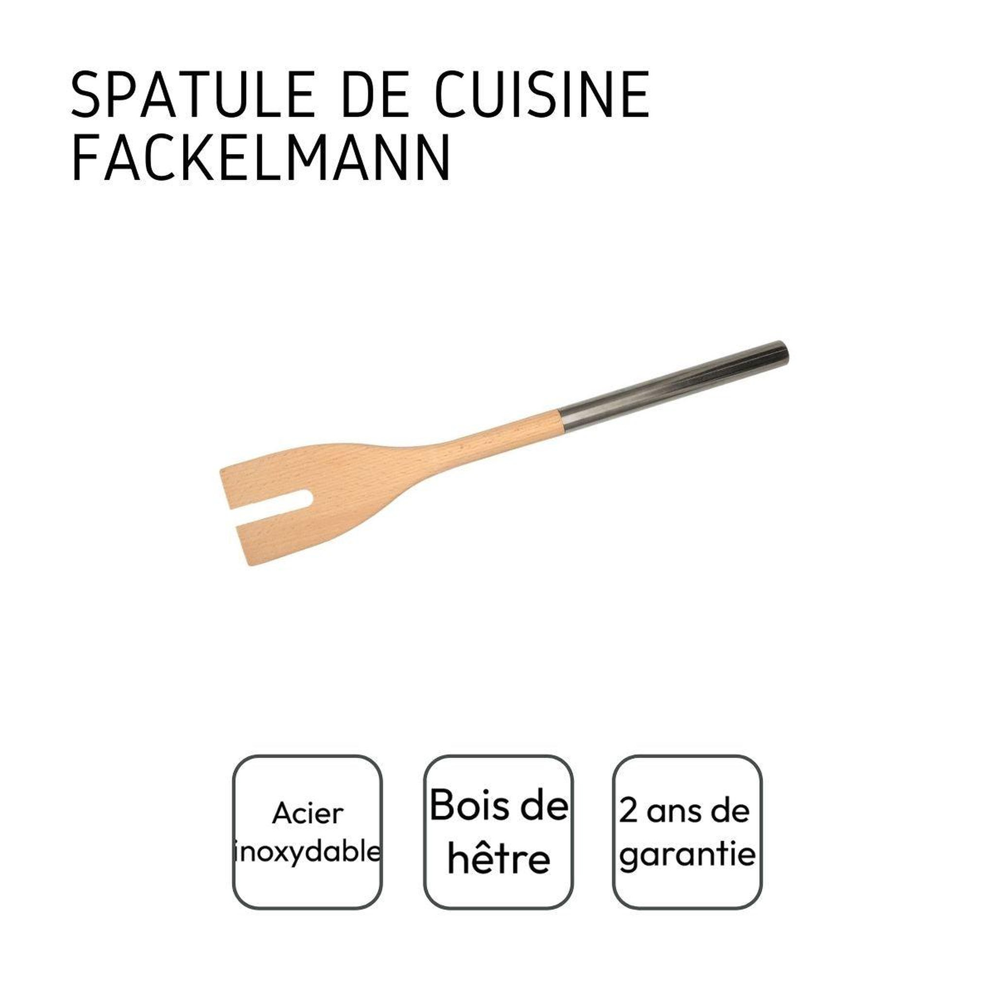 Voir la diapositive 4 : Fackelmann Set de 2 ustensiles de cuisine couverts à salade bois fackelmann boisselerie