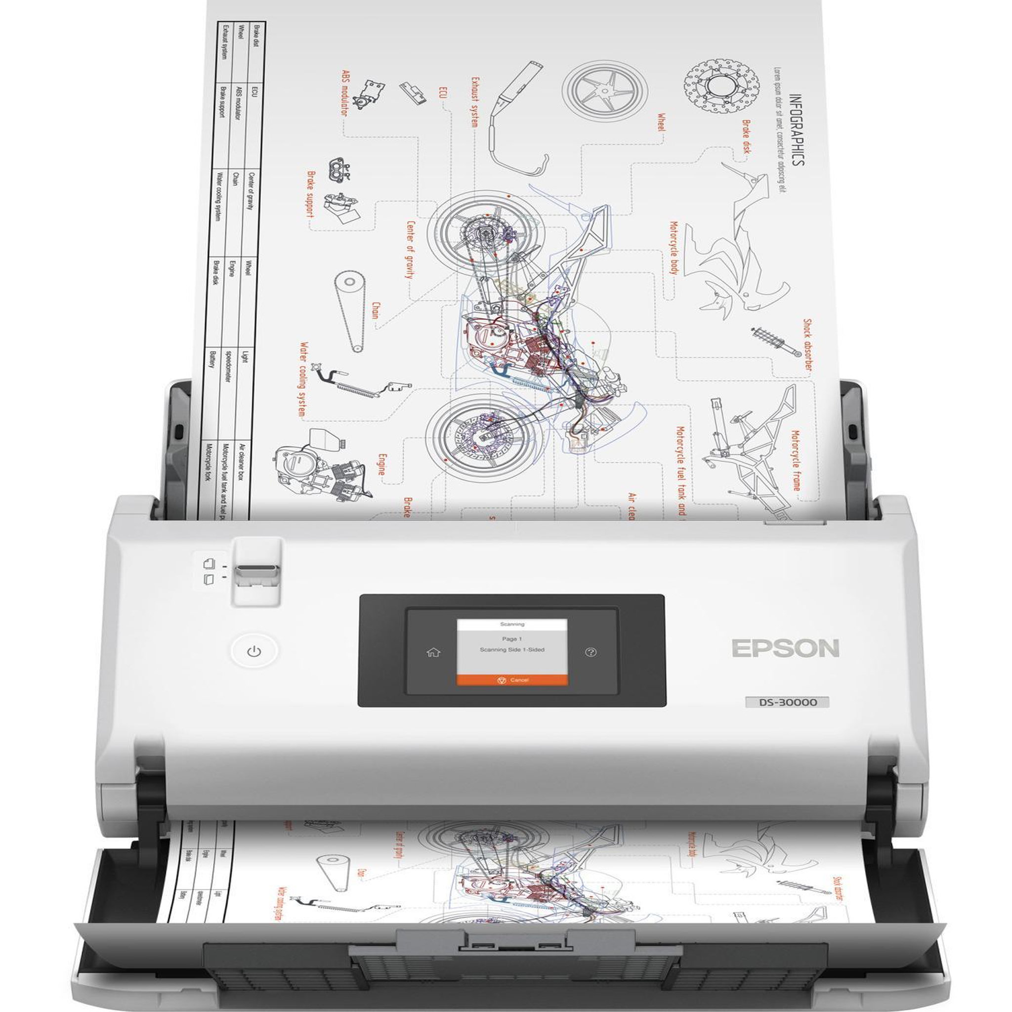 Voir la diapositive 2 : Epson Epson workforce ds-30000 ‎ alimentation papier de scanner 600 x 600 dpi a3 blanc
