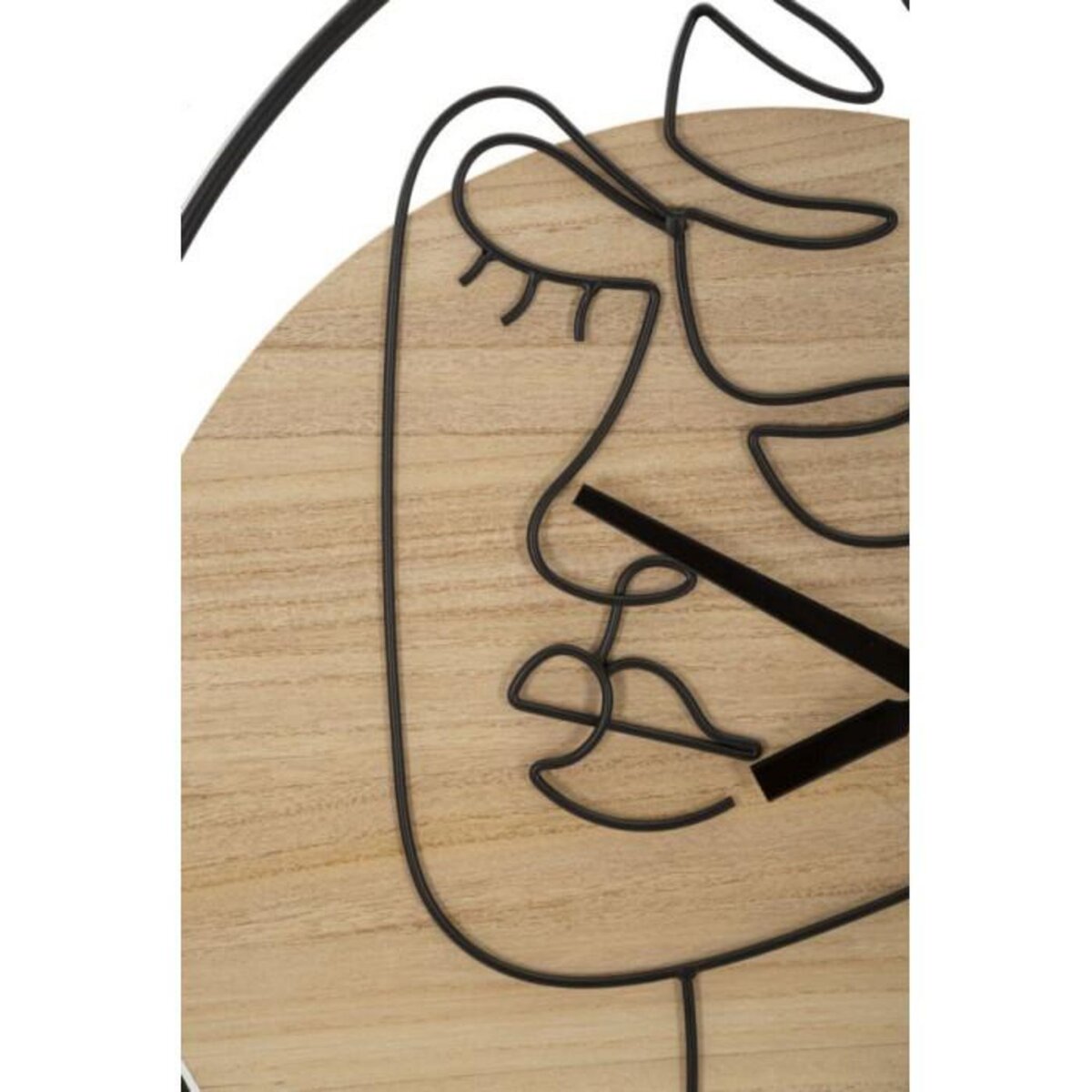 Paris Prix Horloge Murale en Métal  Elegant  60cm Naturel & Noir