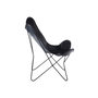 Voir la diapositive 3 : Paris Prix Fauteuil Design en Cuir  Papillon  92cm Noir