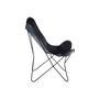 Voir la diapositive 3 : Paris Prix Fauteuil Design en Cuir  Papillon  92cm Noir