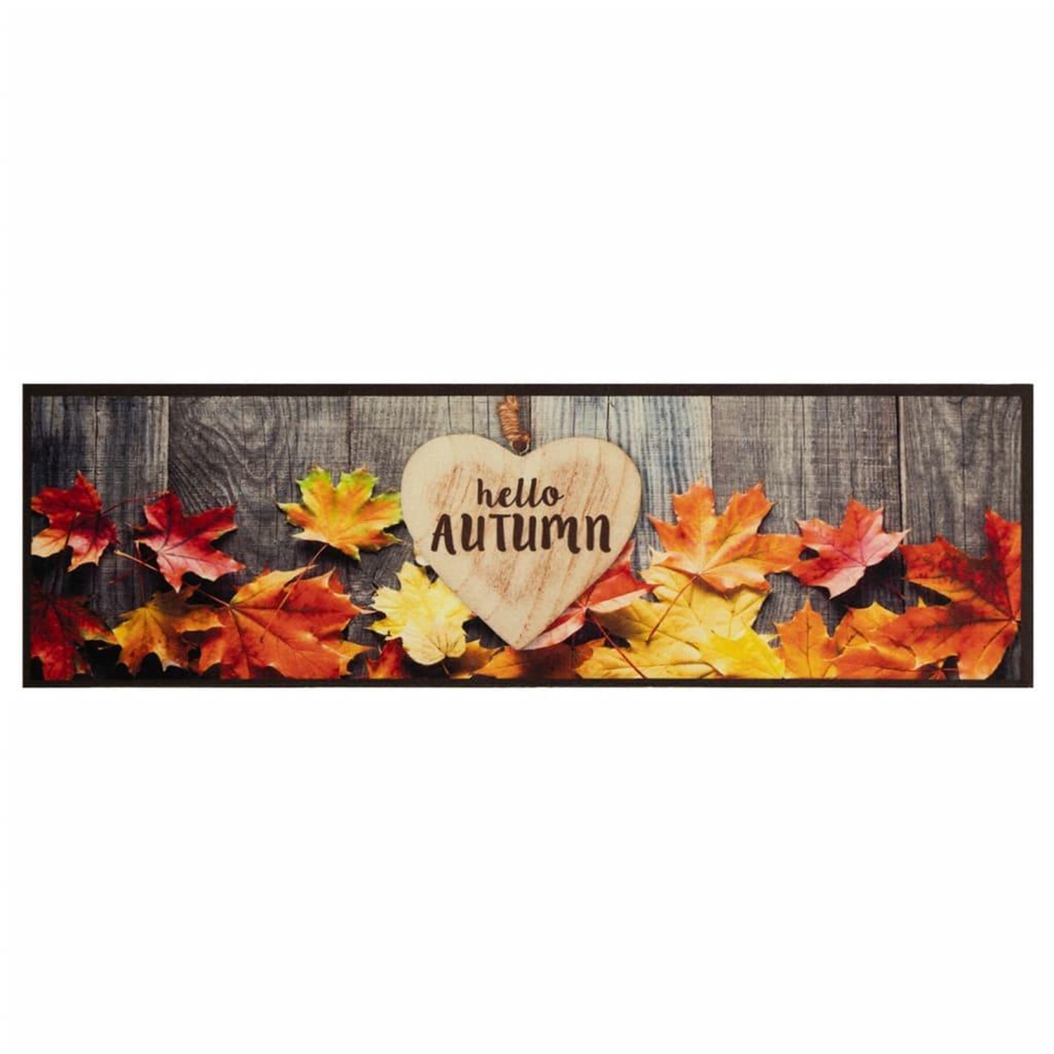 Voir la diapositive 2 : VIDAXL Tapis de cuisine lavable impression d'automne 45x150 cm velours