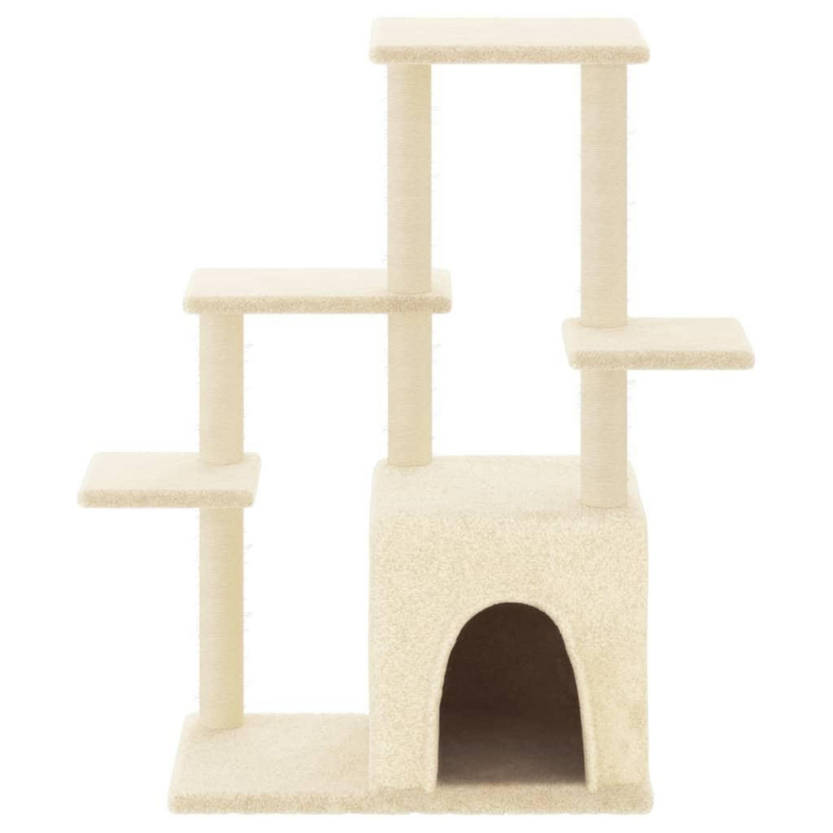 VIDAXL Arbre a chat avec griffoirs en sisal creme 97,5 cm