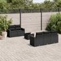 Voir la diapositive 1 : VIDAXL Salon de jardin 6 pcs avec coussins noir resine tressee