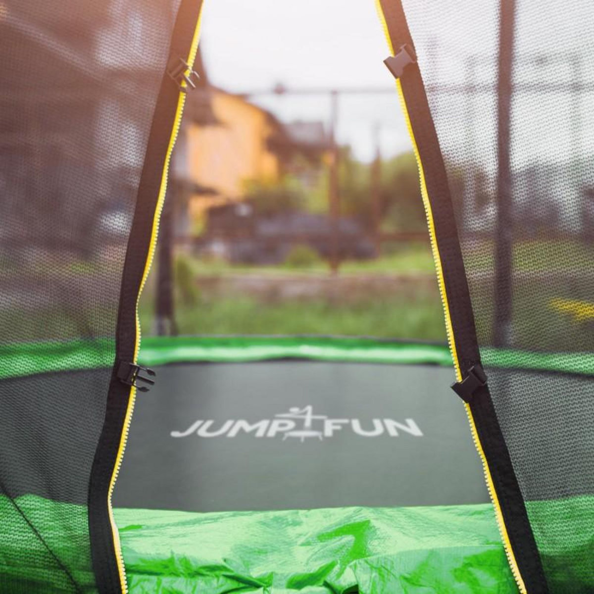 JUMP4FUN Trampoline de jardin ø244 cm- 8FT- Filet intérieur, Matelas de protection et Echelle
