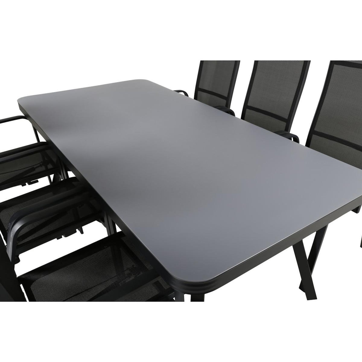 Paris Prix Ensemble Table de Jardin & 6 Chaises  Virya & Copacabana  200cm Noir