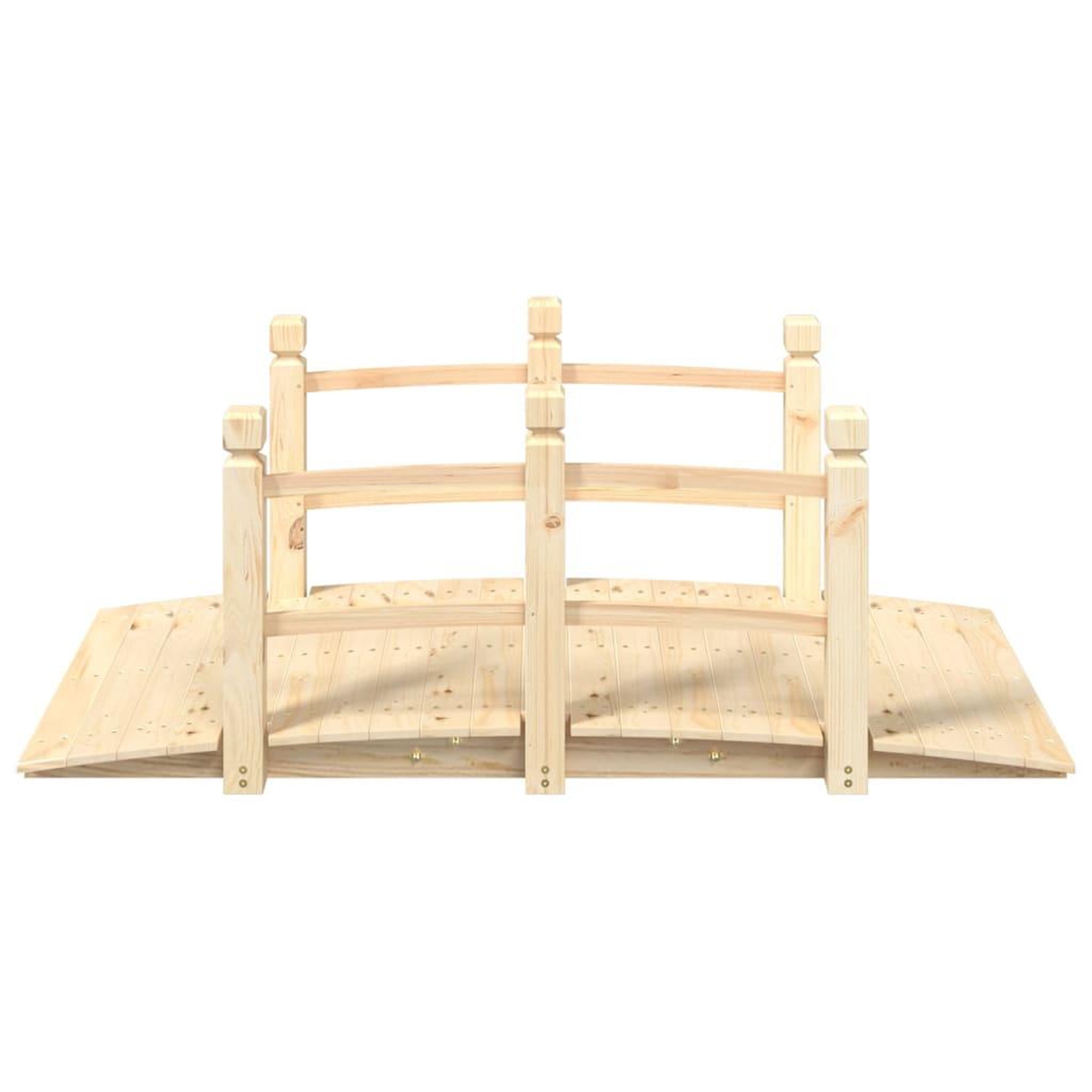 Voir la diapositive 3 : VIDAXL Pont de jardin avec garde-corps 150x67x56cm bois massif epicea