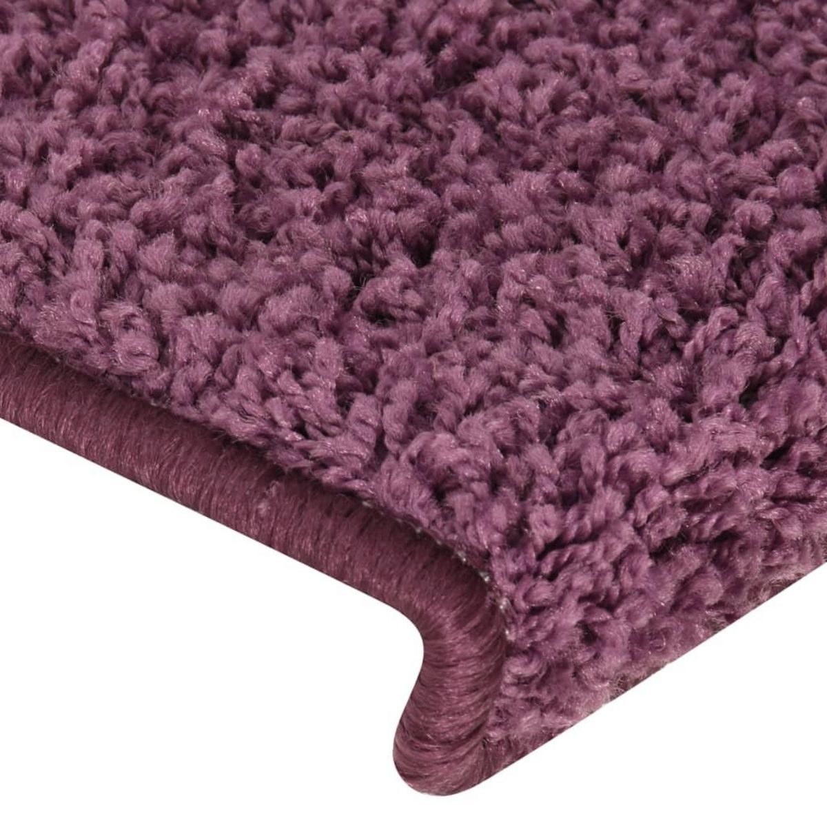 VIDAXL Tapis d'escalier 15 pcs 65x21x4 cm Violet fonce