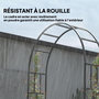 Voir la diapositive 6 : OUTSUNNY Arche de jardin arche à rosiers style fer forgé dim. 150L x 40l x 223H cm métal époxy noir
