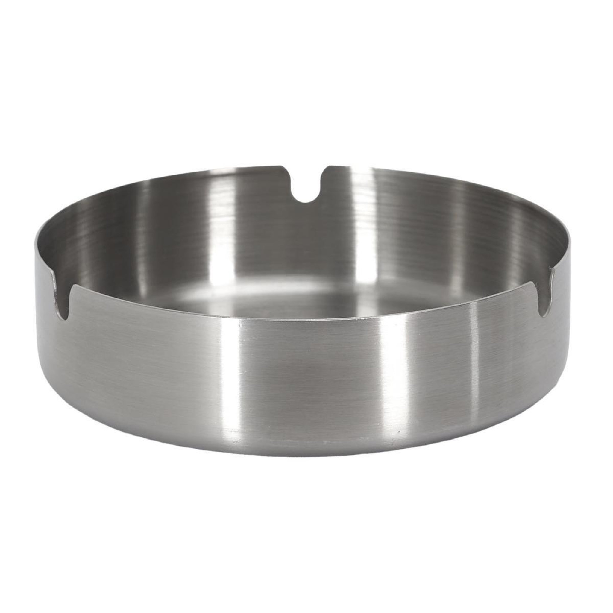 MISTER GADGET Cendrier design rond  métal  12cm argent