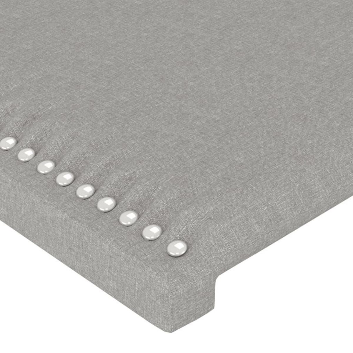 VIDAXL Tete de lit a LED Gris clair 147x16x118/128 cm Tissu