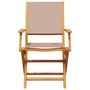 Voir la diapositive 4 : VIDAXL Chaises de jardin pliantes lot de 6 taupe tissu et bois massif