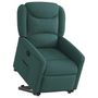 Voir la diapositive 3 : VIDAXL Fauteuil inclinable vert fonce tissu