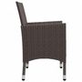 Voir la diapositive 5 : VIDAXL Ensemble a manger de jardin 5 pcs Marron