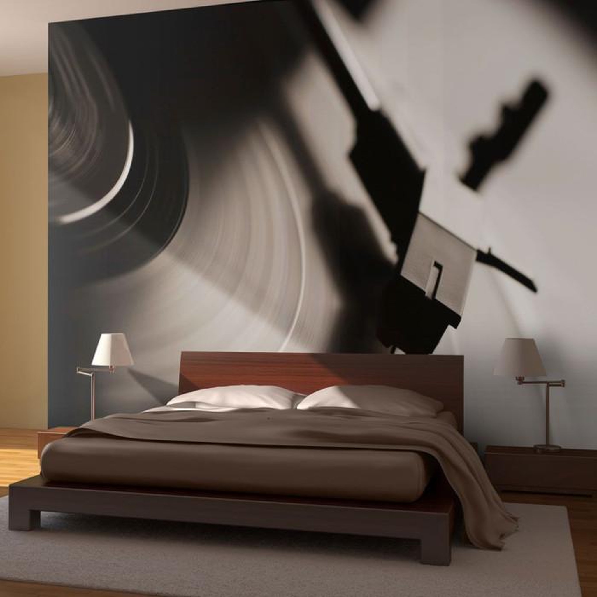 Paris Prix Papier Peint  Gramophone & Disque Vinyle. Coloris disponibles : Multicolore