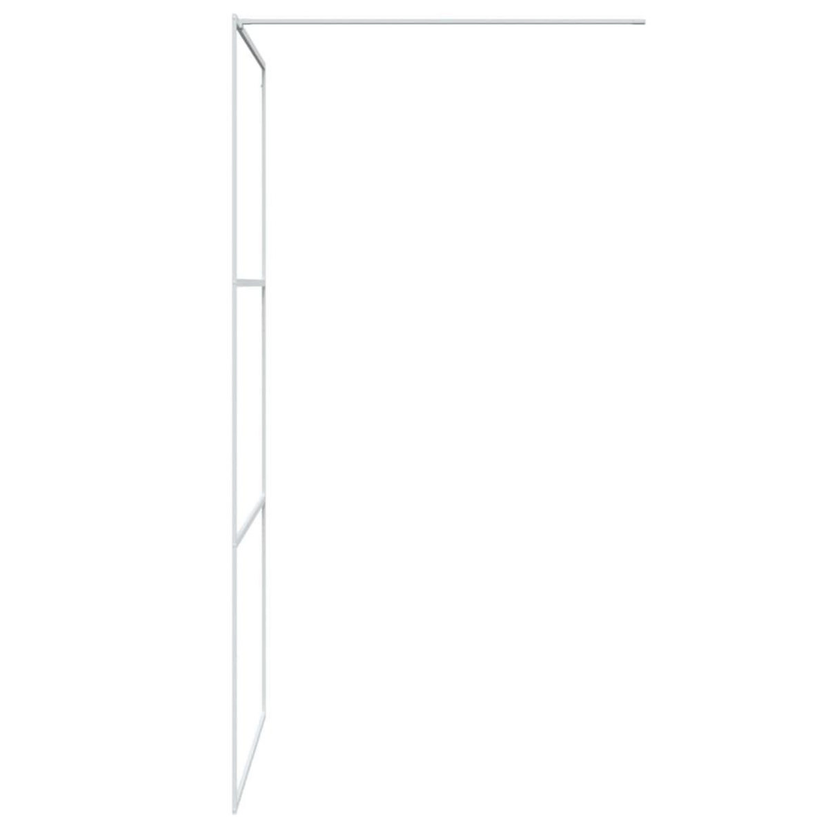 VIDAXL Paroi de douche Blanc 100x195 cm Verre ESG transparent