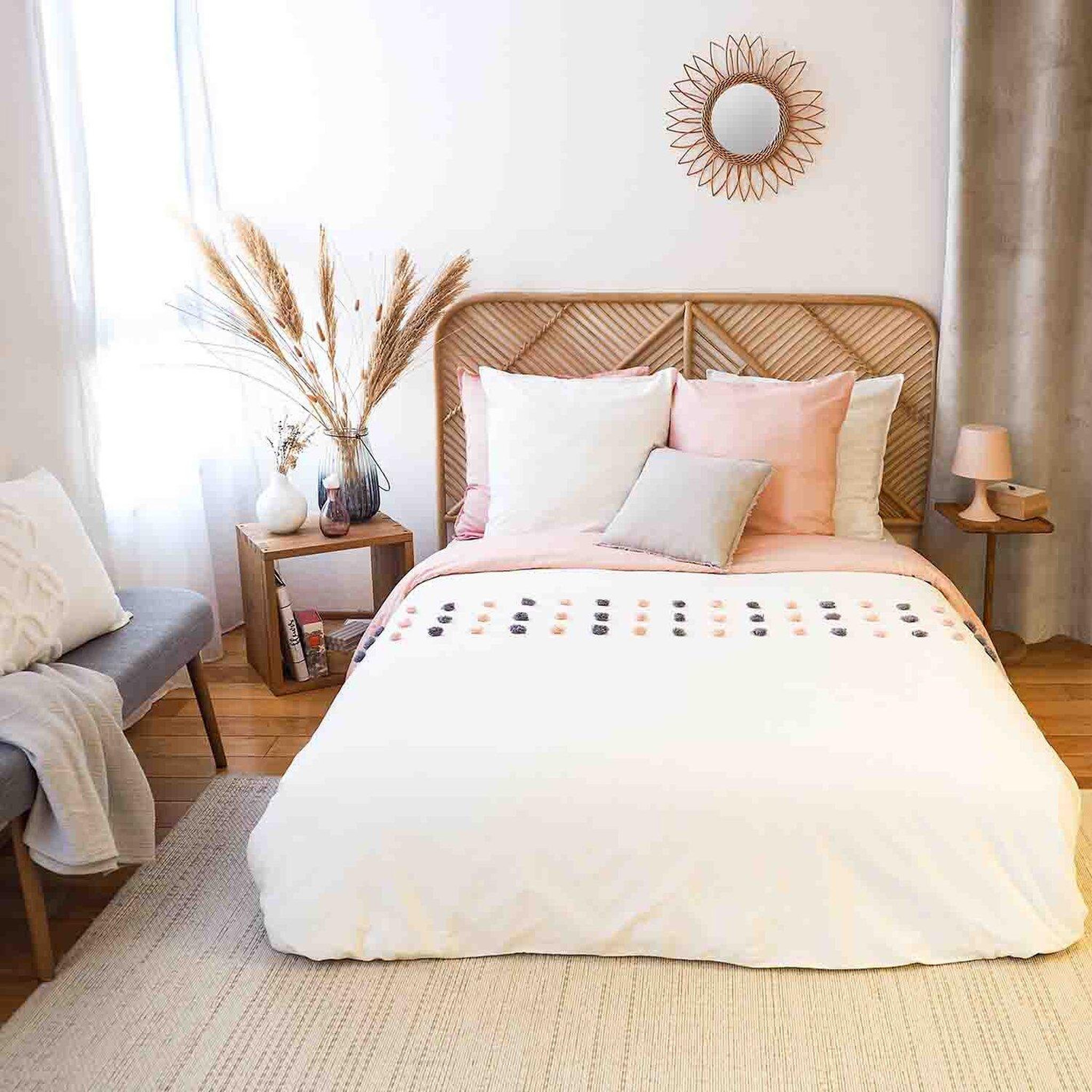 Voir la diapositive 1 : Home collection Parure housse de couette 100% coton 57fils poupie