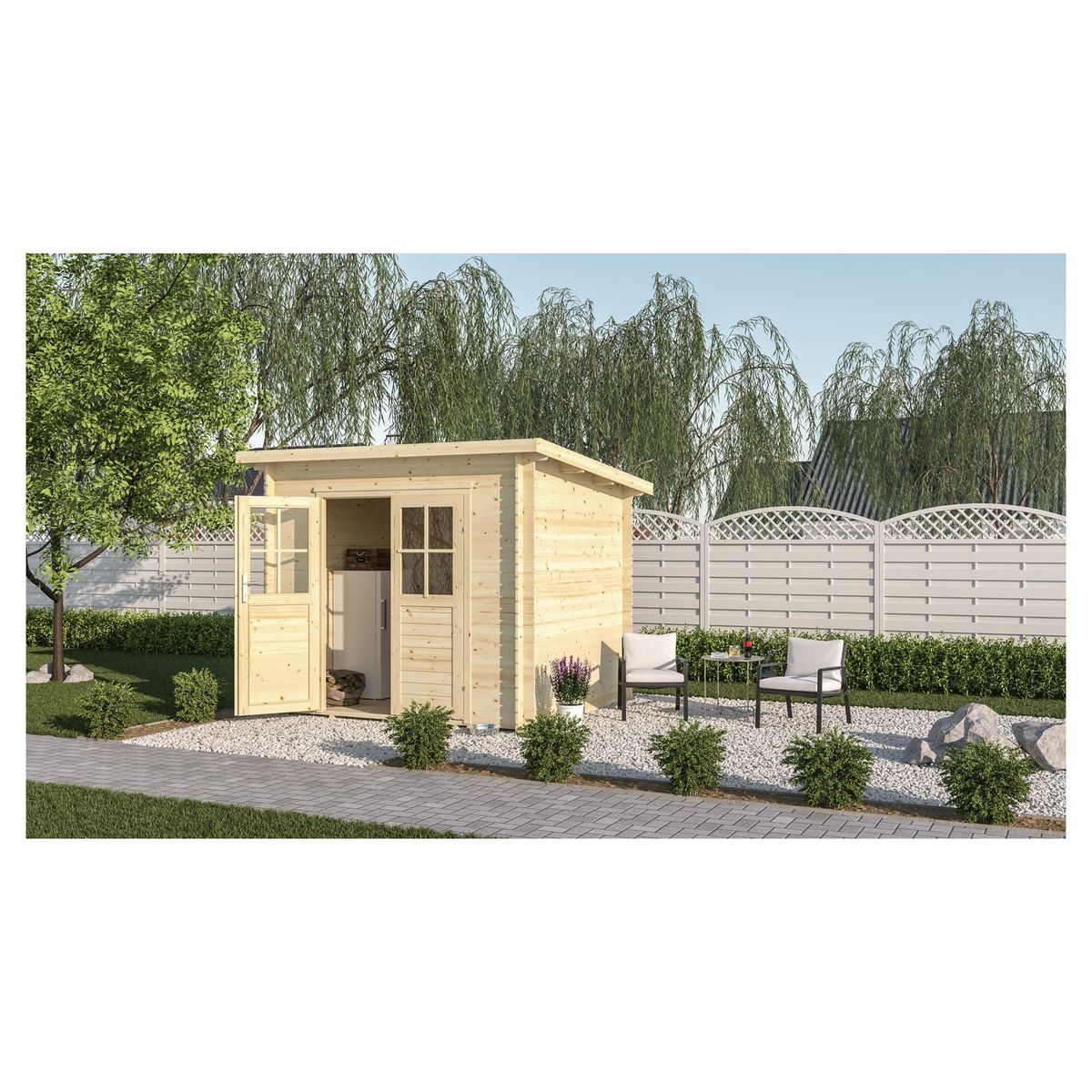 OLG FRANCE Abri de jardin bois - 4,44m² - LUNY