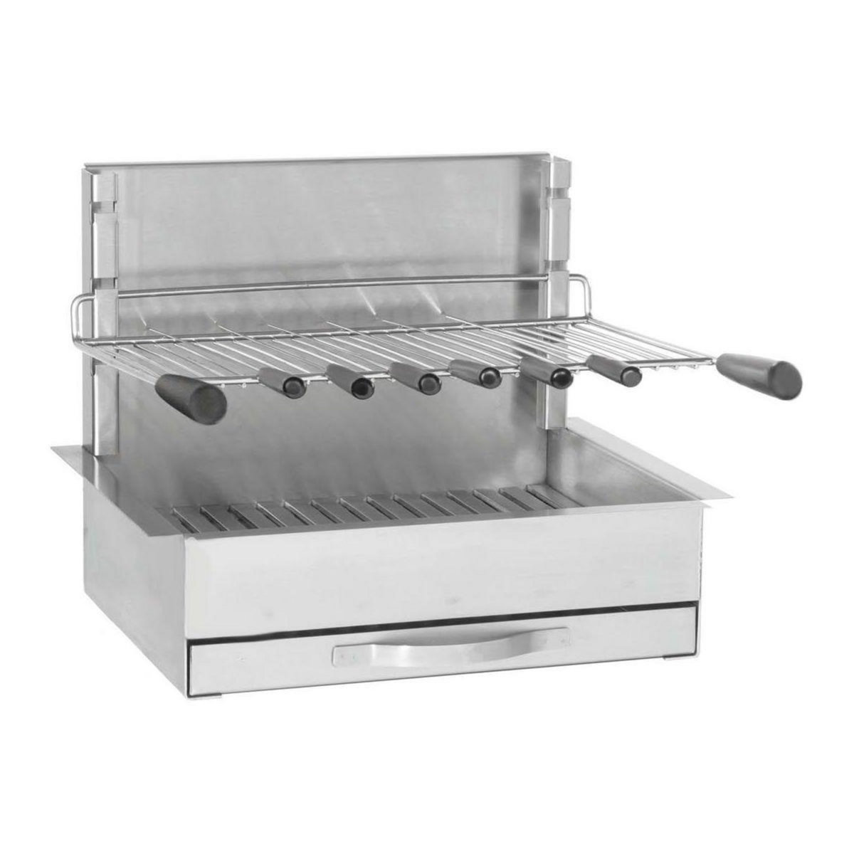 FORGE ADOUR Barbecue charbon 961.56 inox encastrable 56 cm