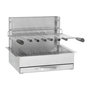 Voir la diapositive 1 : FORGE ADOUR Barbecue charbon 961.56 inox encastrable 56 cm