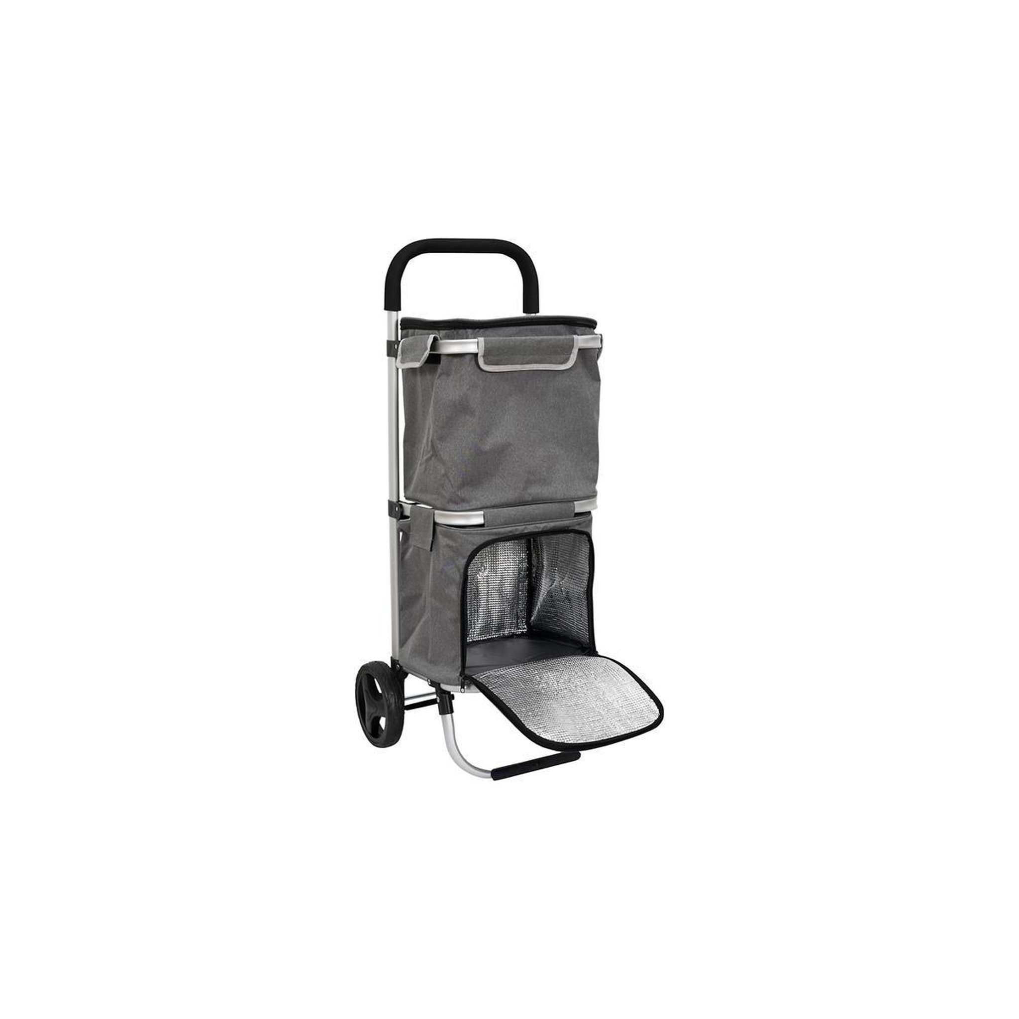 Voir la diapositive 5 : JET LAG Chariot de marché 2 compartiments  fraîcheur  99cm gris