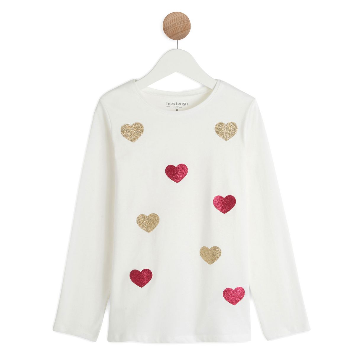 INEXTENSO T-shirt manches longues coeurs fille