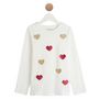 Voir la diapositive 1 : INEXTENSO T-shirt manches longues coeurs fille