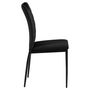Voir la diapositive 3 : TOILINUX Lot de 4 Chaises de salle à manger Dina effet velours et métal