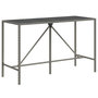 Voir la diapositive 2 : VIDAXL Table de bar et dessus en verre gris 180x70x110 cm poly rotin
