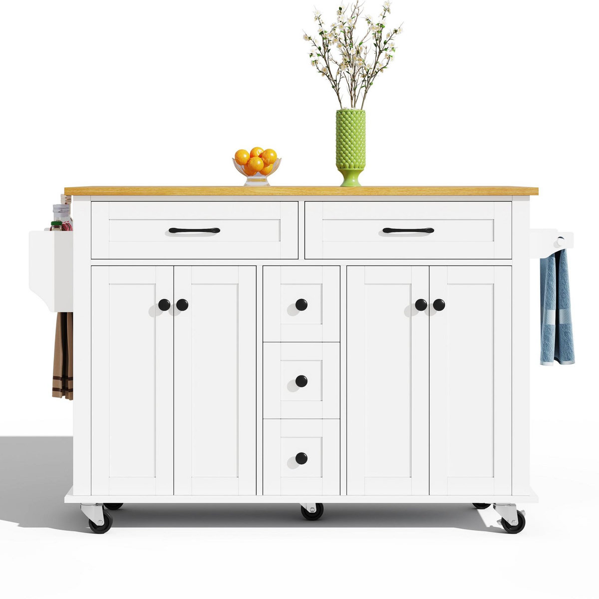 MERAX Desserte 4 portes 5 tiroirs