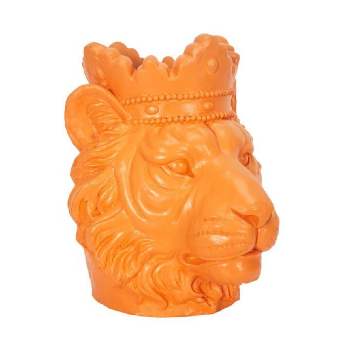 Paris Prix Statue & Porte Plante  Lion  35cm Orange