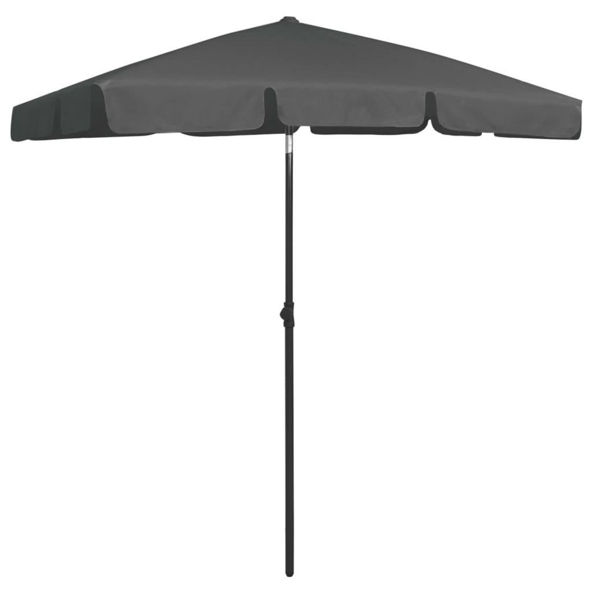 VIDAXL Parasol de plage anthracite 180x120 cm