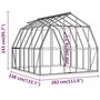 Voir la diapositive 6 : VIDAXL Serre avec cadre de base anthracite 9,53 m^2 Aluminium