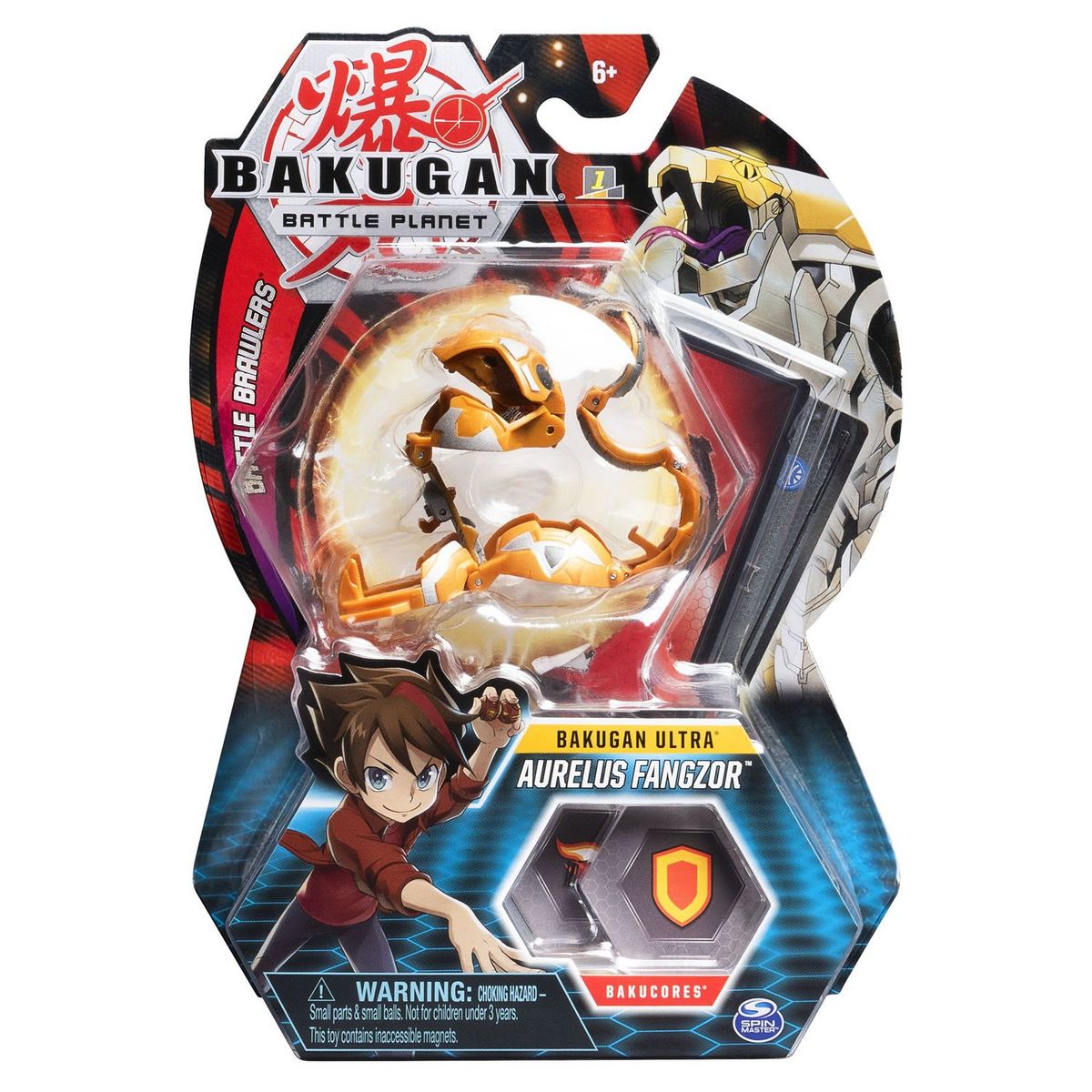 SPIN MASTER Pack figurine Ultra Aurelus Frangzor + cartes - Bakugan Battle Planet 