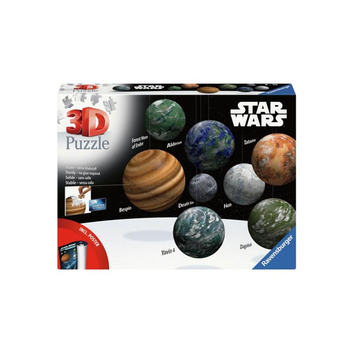 RAVENSBURGER Ravensburger - 3D Puzzle Star Wars Planet Of The Galaxy, 531st. 115778