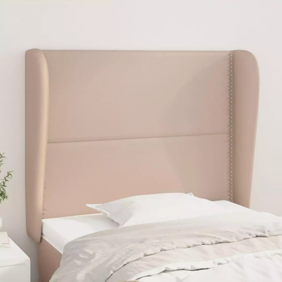 VIDAXL Tete de lit avec oreilles Cappuccino 103x23x118/128 cm