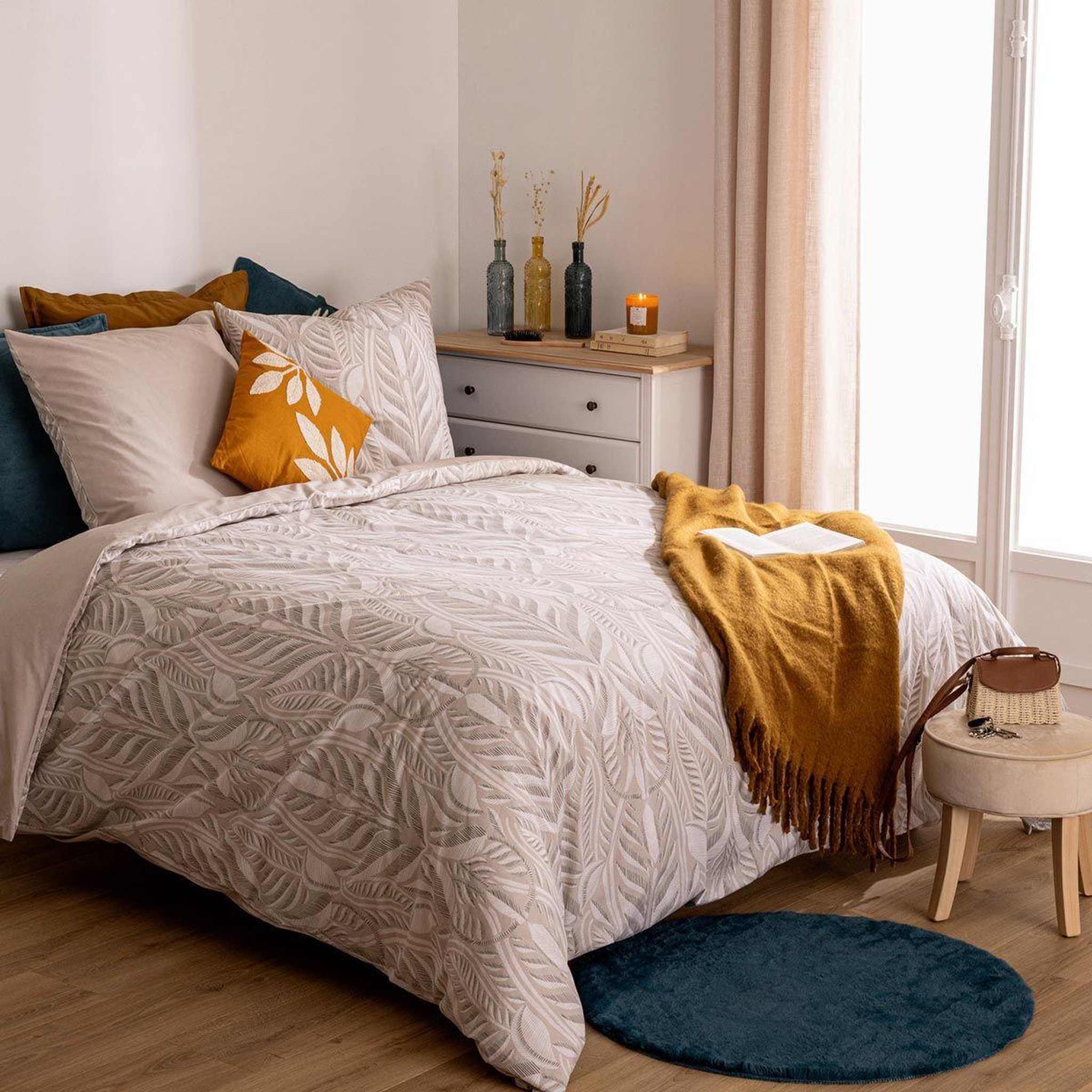 ATMOSPHERA Parure de lit imprimée  nalh  260x240cm beige