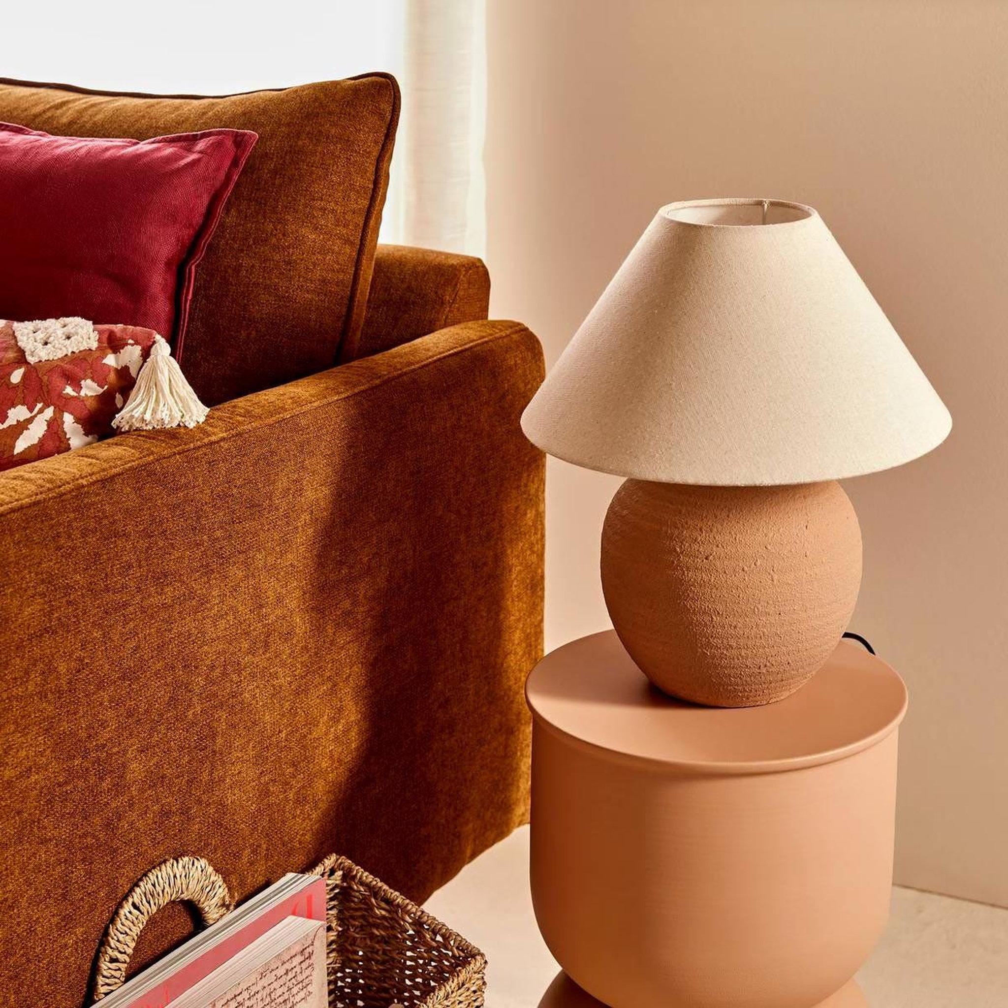 Voir la diapositive 4 : ATMOSPHERA Lampe à poser en céramique  seiya  38cm terracotta