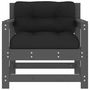 Voir la diapositive 4 : VIDAXL Chaises de jardin et coussins lot de 2 gris bois de pin massif