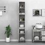 Voir la diapositive 3 : VIDAXL Armoire de salle de bain gris beton 30x30x190 cm